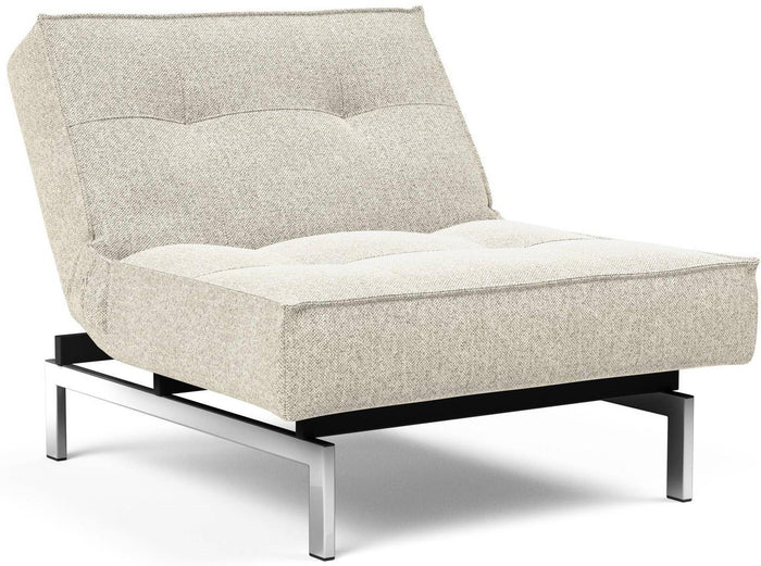 Innovation Splitback Slaapstoel Gebroken Wit | Chroom