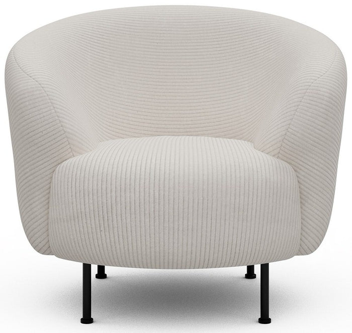 Kragelund Gran Fauteuil Ivory Corduroy Cirkel-Poot