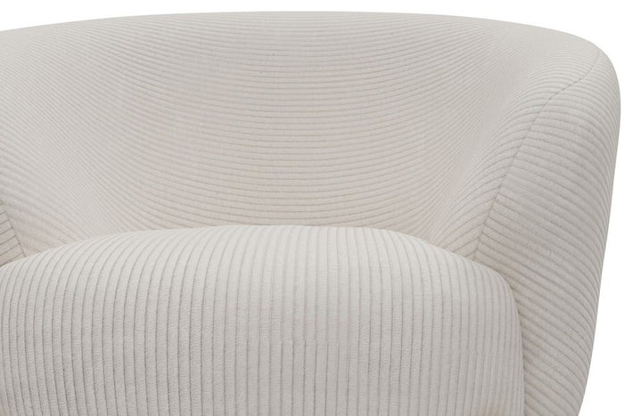 Kragelund Gran Fauteuil Ivory Corduroy Cirkel-Poot