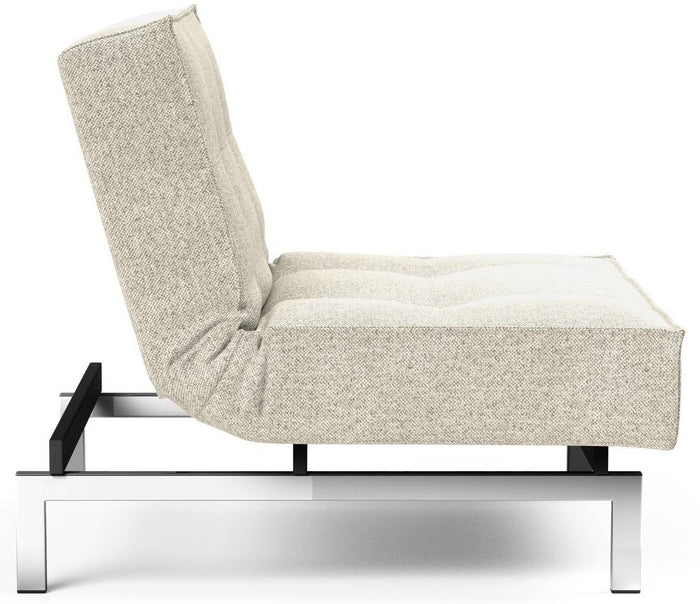 Innovation Splitback Slaapstoel Gebroken Wit | Chroom