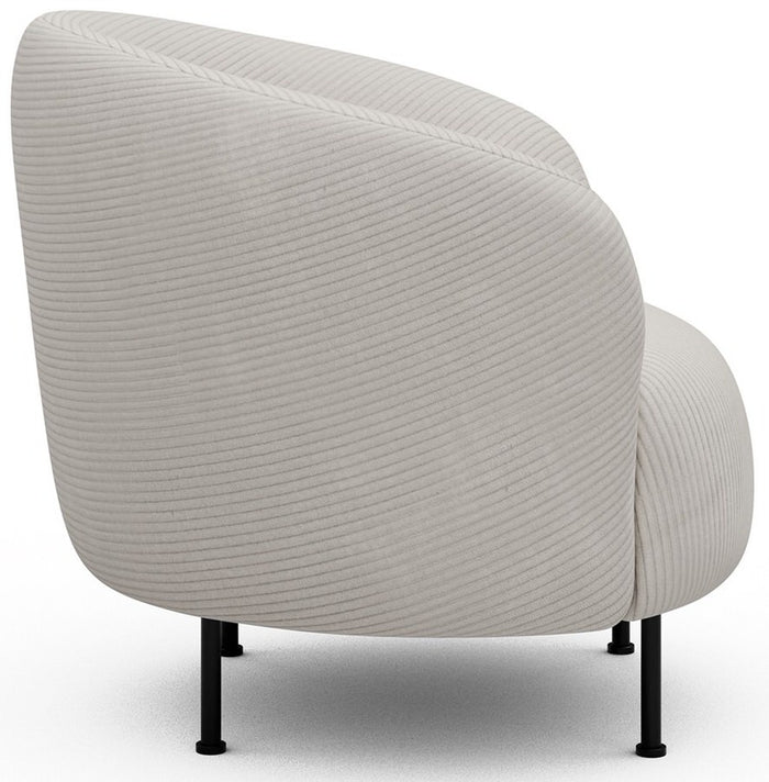 Kragelund Gran Fauteuil Ivory Corduroy Cirkel-Poot