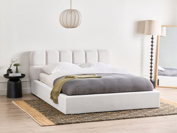 Beliani-BASTON-Bed met opbergruimte-Off-white-160 x 200 cm-Stof