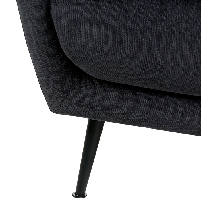Beliani - EIBY - Fauteuil - Zwart - Chenille