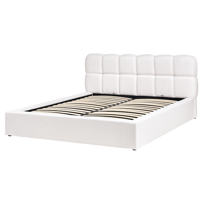 Beliani-BASTON-Bed met opbergruimte-Off-white-160 x 200 cm-Stof