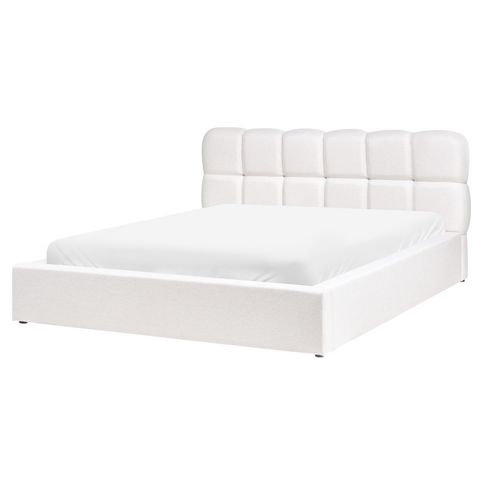 Beliani-BASTON-Bed met opbergruimte-Off-white-160 x 200 cm-Stof