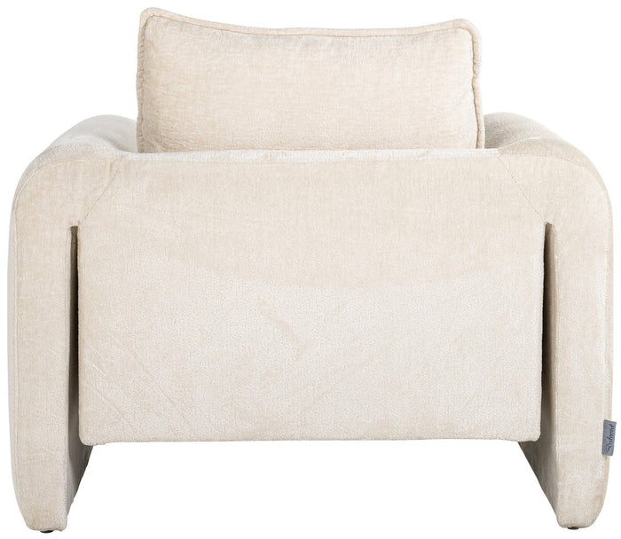 Richmond Interiors Sandro Wit Chenille Fauteuil