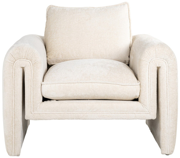 Richmond Interiors Sandro Wit Chenille Fauteuil