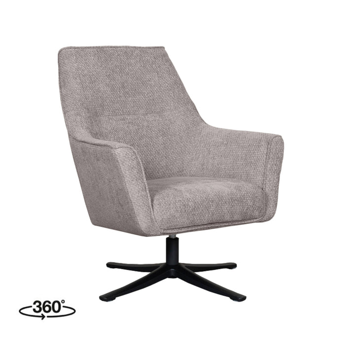 LABEL51 - Draaifauteuil Tod - Stone Elite - Zwart Metaal
