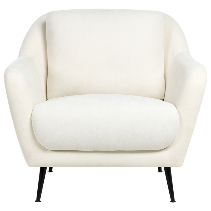 Beliani - EIBY - Fauteuil - Wit - Chenille