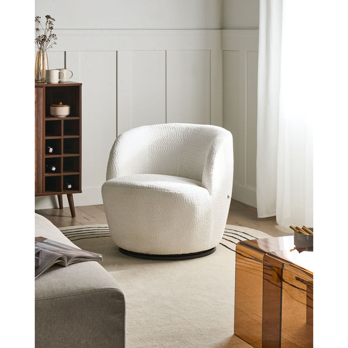 Beliani - KUOLPA - Fauteuil - Off-white - Chenille