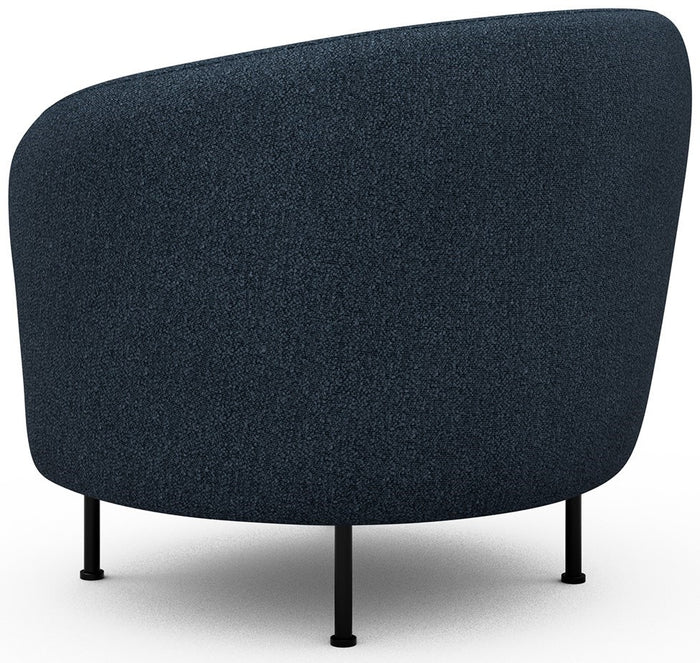 Kragelund Gran Fauteuil Blauw Bouclé Cirkel-Poot