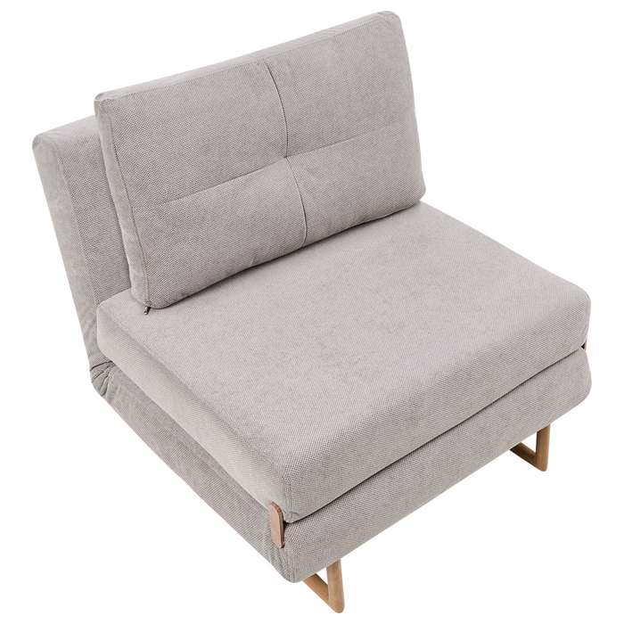 Beliani - JERSLEV - 1-zits slaapbank - Grijs - Polyester