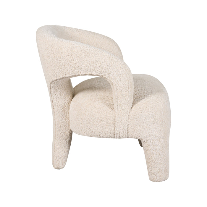 Fauteuil Brock - Beige|Creme|Wit - Bouclé