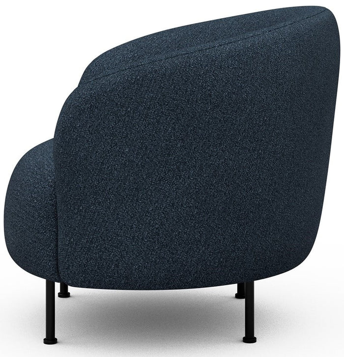 Kragelund Gran Fauteuil Blauw Bouclé Cirkel-Poot