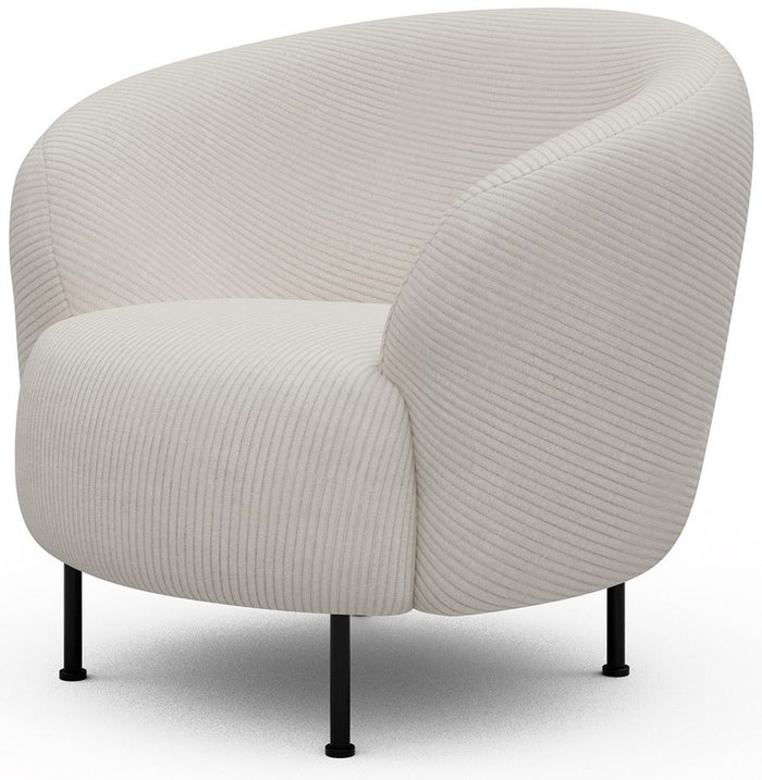 Kragelund Gran Fauteuil Ivory Corduroy Cirkel-Poot