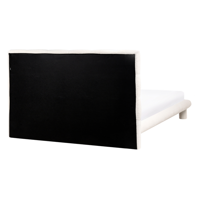 Beliani-CRESSAT-Tweepersoonsbed-Off-white-140 x 200 cm-Bouclé