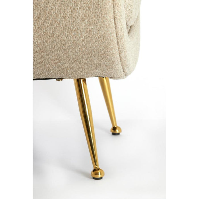 Light & Living - Vinstra fauteuil - beige+goud