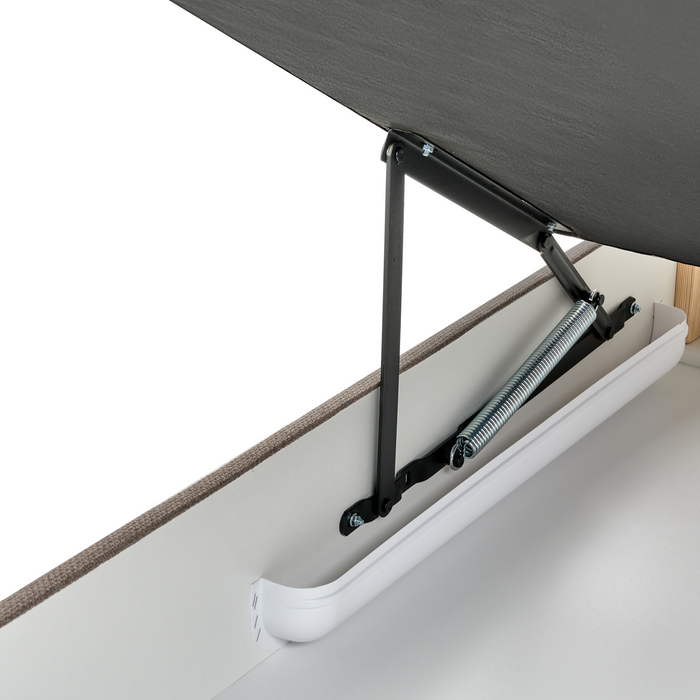 Beliani - BARONET - Boxspringbed - Taupe - 160 x 200 cm - Stof