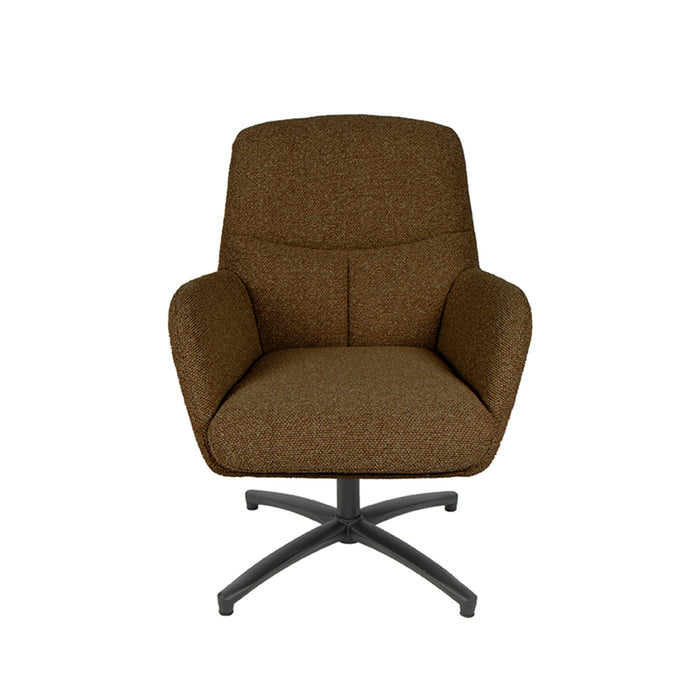 LABEL51 - Draaifauteuil Chill Zone - Coral Royal Boucle - Zwart Metaal