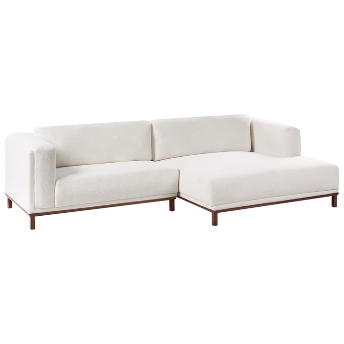 Beliani - VENG - Hoekbank - Gebroken wit - Linkszijdig - Bouclé