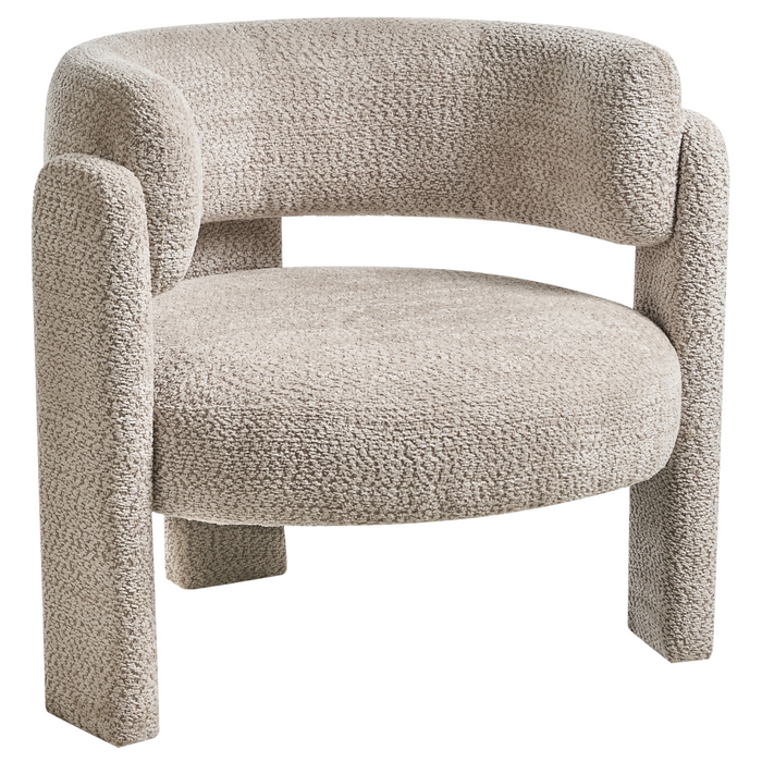 Beliani - BUREA - Fauteuil - Lichtbeige - Chenille