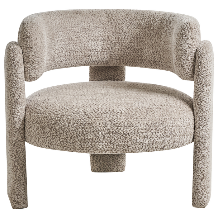 Beliani - BUREA - Fauteuil - Lichtbeige - Chenille
