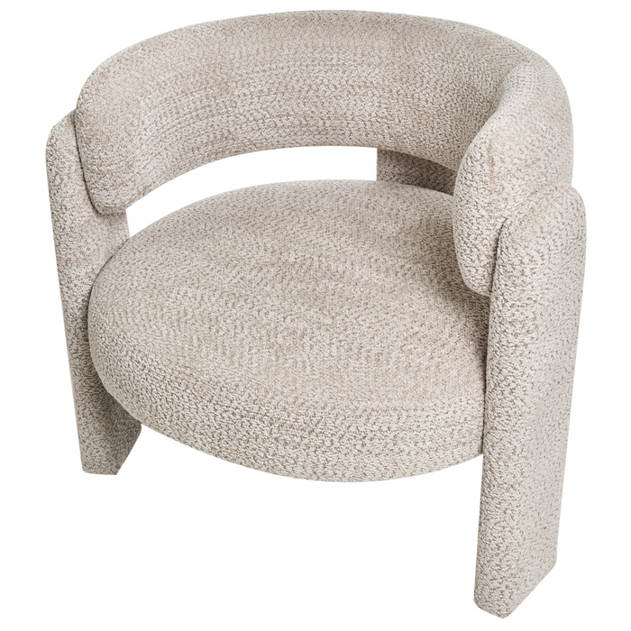 Beliani - BUREA - Fauteuil - Lichtbeige - Chenille