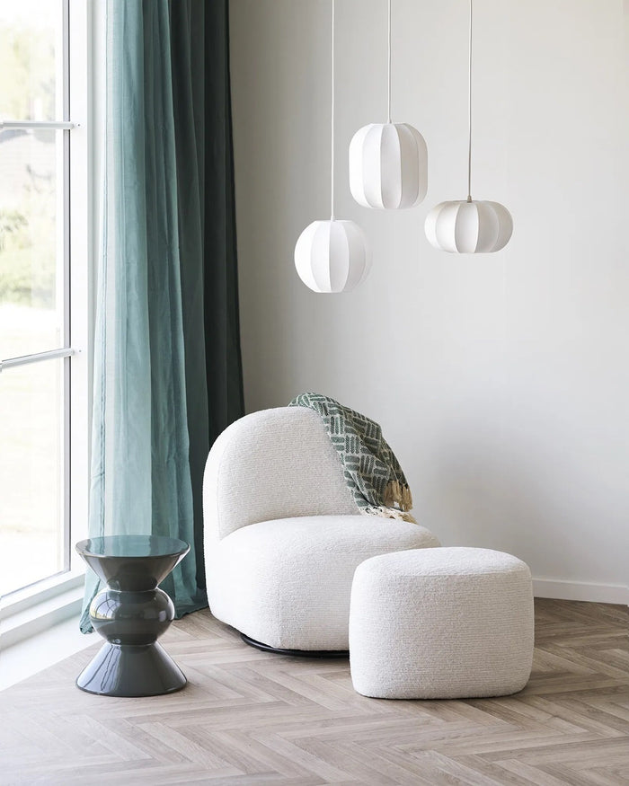 House Nordic Milo Draaifauteuil Gebroken Wit