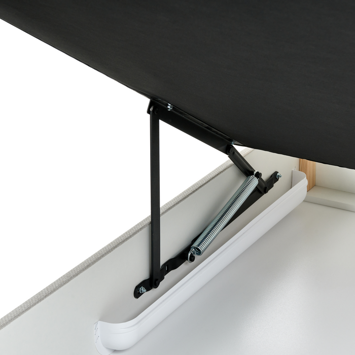 Beliani - BARONET - Boxspringbed - Off-white - 180 x 200 cm - Stof