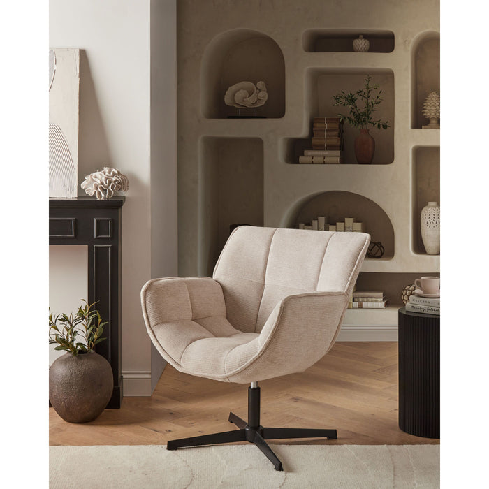 Beliani - AUMA - Fauteuil - Beige - Polyester