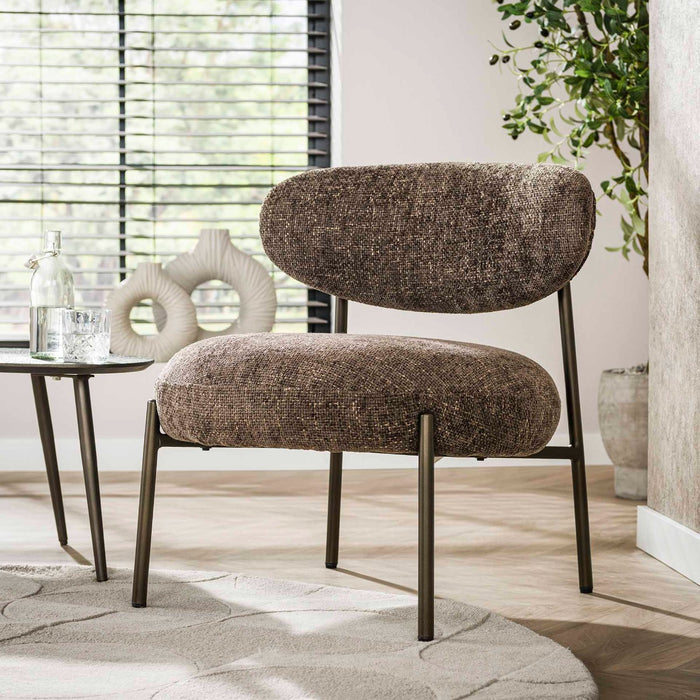 AnLi Style Fauteuil Round Brown