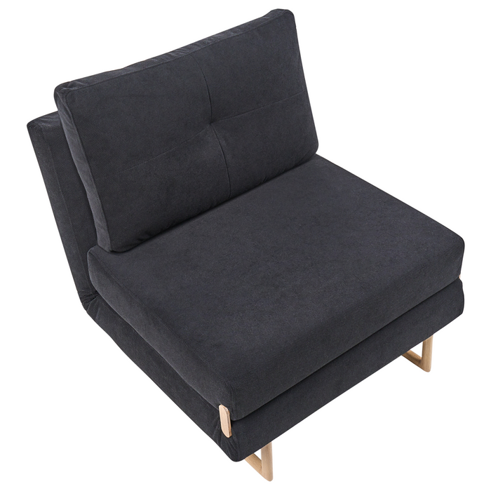 Beliani - JERSLEV - 1-zits slaapbank - Zwart - Polyester