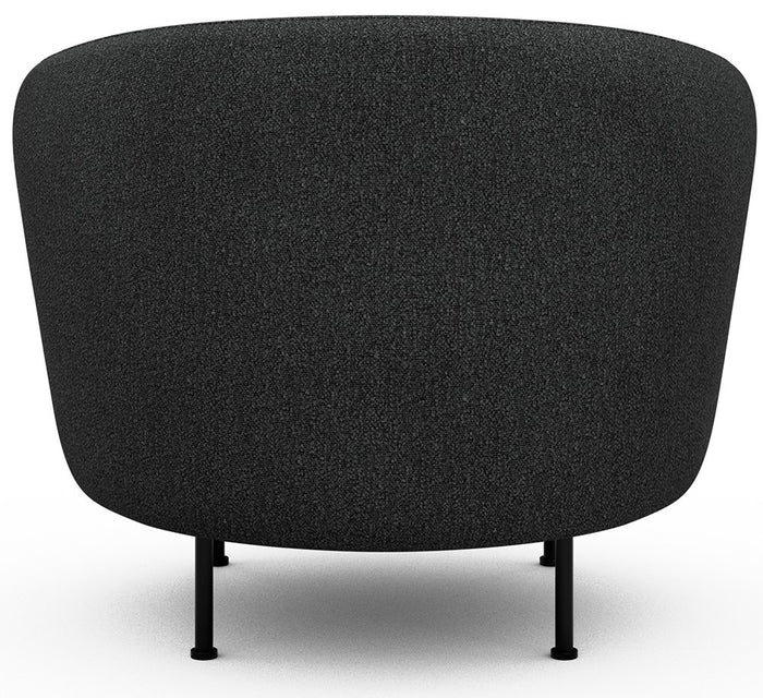 Kragelund Gran Fauteuil Houtskool Zwart Bouclé Cirkel-Poot