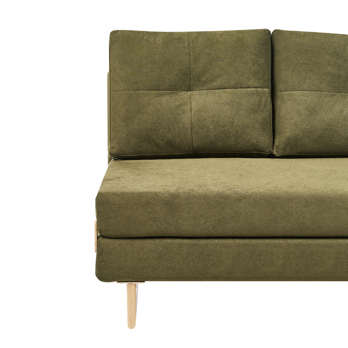Beliani - JERSLEV - 2-zits slaapbank - Groen - Stof