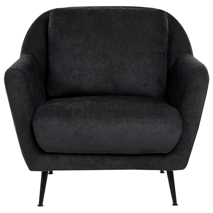 Beliani - EIBY - Fauteuil - Zwart - Chenille