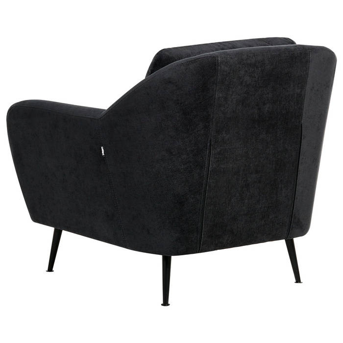 Beliani - EIBY - Fauteuil - Zwart - Chenille