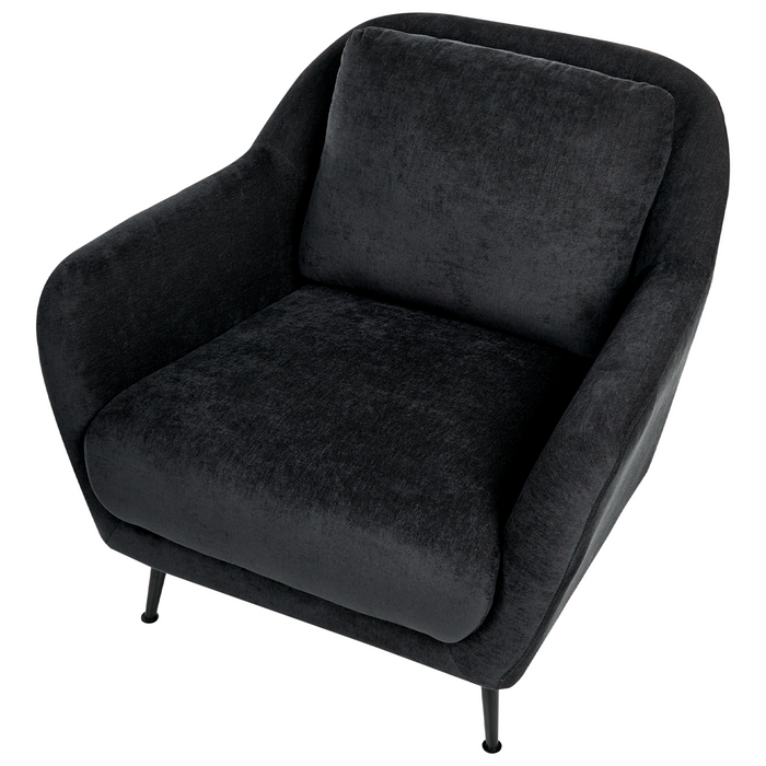 Beliani - EIBY - Fauteuil - Zwart - Chenille
