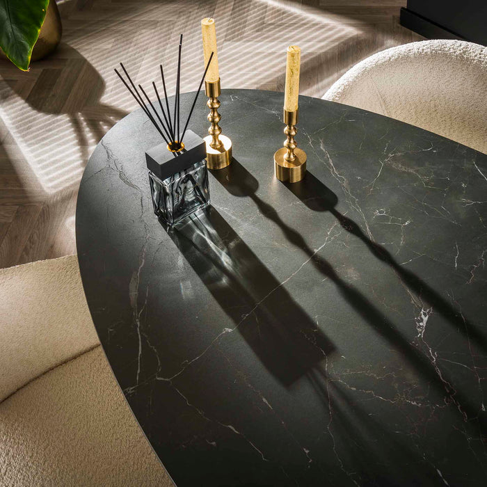 Giga Meubel - Eetkamertafel Zwart Keramiek - 180cm - Keramiek