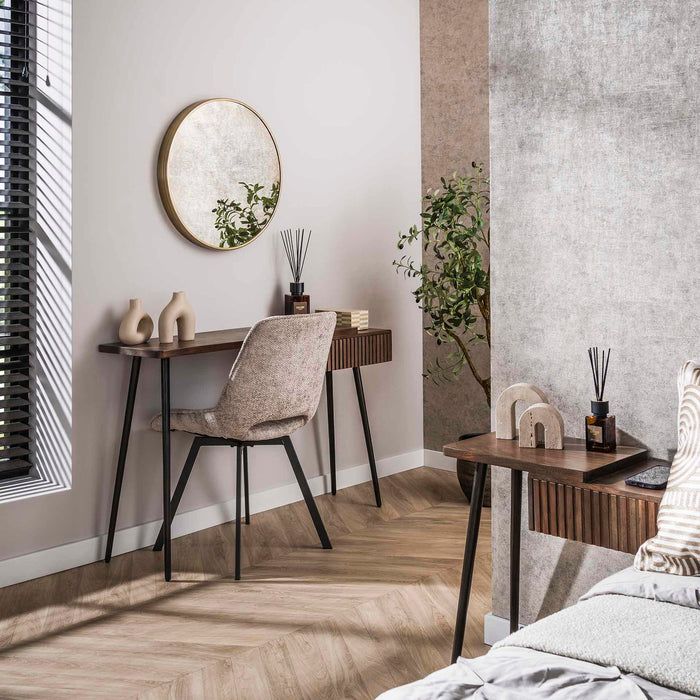 Giga Meubel - Make-up Tafel Bruin Acaciahout - 120x35x76cm - Carve