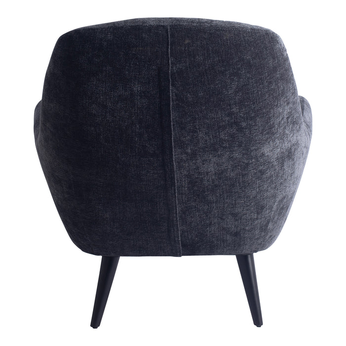 PTMD Donny Anthracite Fauteuil Black Wooden Legs