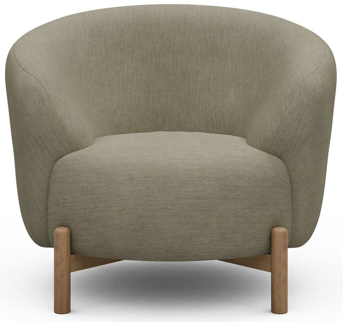 Kragelund Gran Fauteuil Stoffig Zand | Eiken