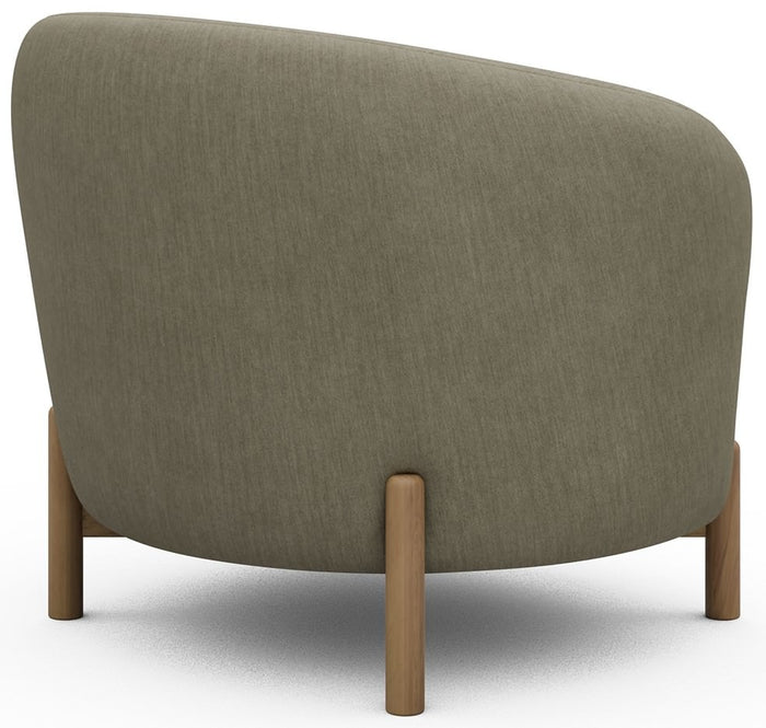 Kragelund Gran Fauteuil Stoffig Zand | Eiken