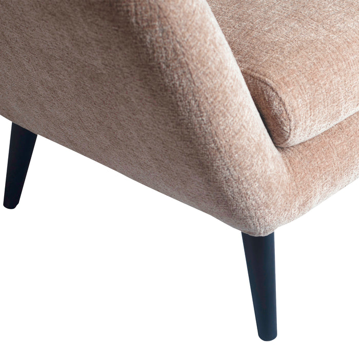 PTMD Donny Cream Fauteuil Black Wooden Legs