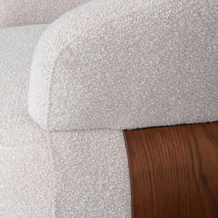 LABEL51 - Draaifauteuil Valenza - Naturel Boucle - Walnoot Eiken