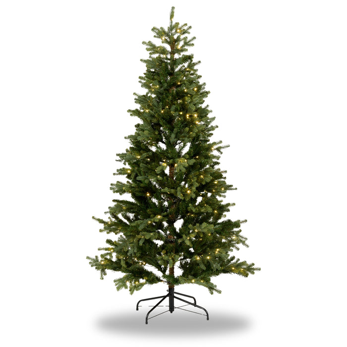 Buitenkado Kunstkerstboom met lampjes – Groen – 180 cm – Standaard
