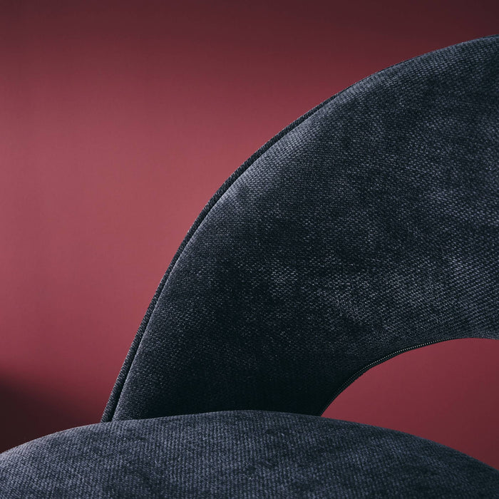 sweeek - Verstelbare stoffen barstoel met zwarte metalen basis (set