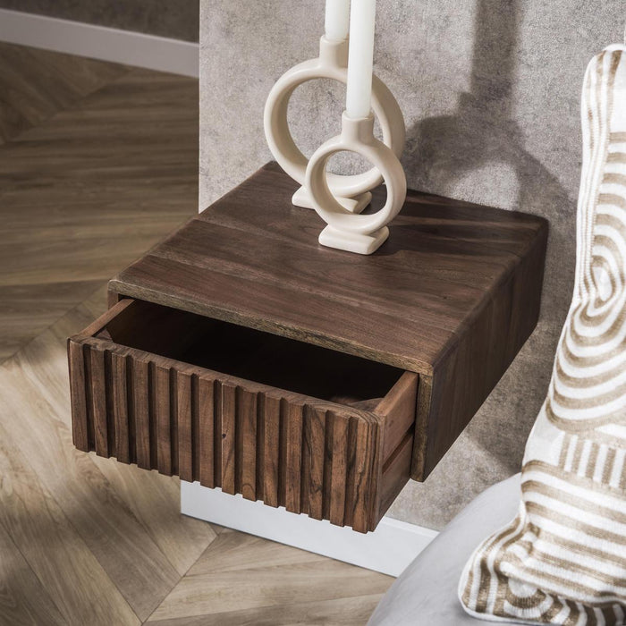 Fraaai - Marino zwevend nachtkastje - 1 lade - acaciahout