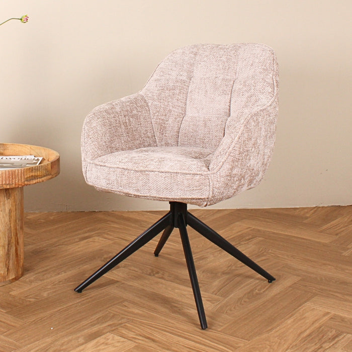 DS4U Joy draaibare eetkamerstoel - champagne