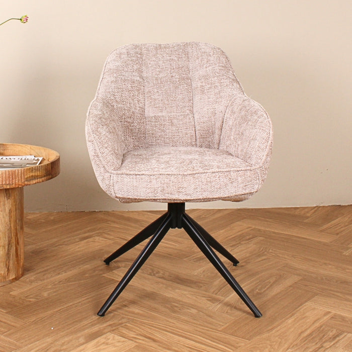 DS4U Joy draaibare eetkamerstoel - champagne