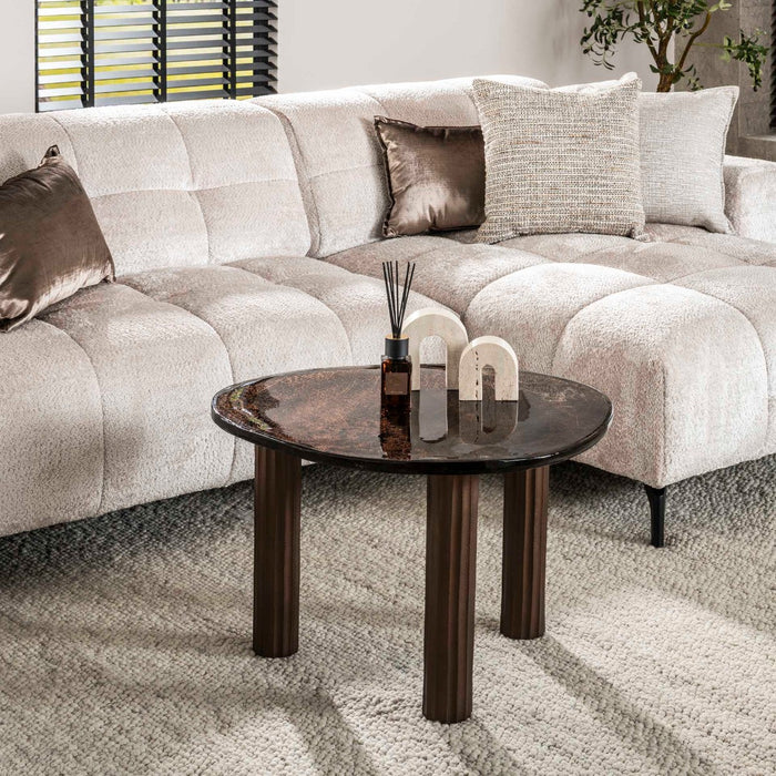 Fraaai Benny salontafel L - koper antiek finish